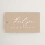 "Ophelia" - Wedding Favor Tags in Dusty Rose by Kelly Schmidt - Front