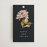 "Dahlia Season" - Wedding Favor Tags in Navy by Olivia Kanaley Inman - Front
