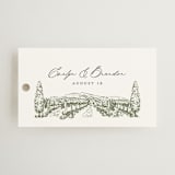 "Vineyard" - Wedding Favor Tags in Olive by Sarah Brown - Front