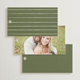 "Vineyard" - Wedding Favor Tags in Olive by Sarah Brown - Back of Card Options