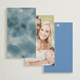 "Nilgiri" - Wedding Favor Tags in Blueberry by Creo Study - Back of Card Options