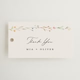 "delicate florals" - Wedding Favor Tags in Snow by Lori Wemple - Front