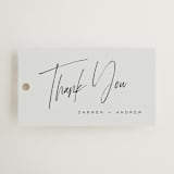 "Signature Script" - Wedding Favor Tags in Mint by Michelle Taylor - Front