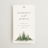"Somerset" - Wedding Favor Tags in Evergreen by Melanie Kosuge - Front