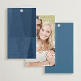 "denim patchwork" - Wedding Favor Tags in Seaside by Carrie Moradi - Back of Card Options
