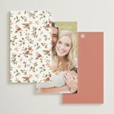 "Foliage Crest" - Wedding Favor Tags in Mulberry by Everett Paper Goods - Back of Card Options
