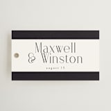 "Wedding Editorial" - Wedding Favor Tags in Tuxedo by Ana de Sousa - Front