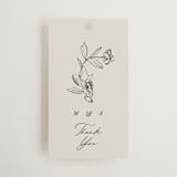 "etched floral" - Wedding Favor Tags in Stone by Phrosné Barwood - Front