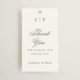 "Classically Elegant" - Wedding Favor Tags in Snow by Brandy Folse - Front