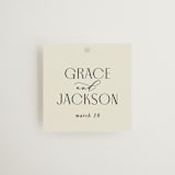 "Commonwealth" - Wedding Favor Tags in Ecru by That Girl Press - Front