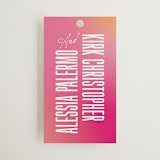 "Pop Romance" - Wedding Favor Tags in Fruit Punch by Ashley DeMeyere - Front
