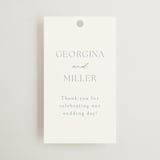 "Modern Air" - Wedding Favor Tags in Dusty Blue by Stacey Meacham - Front