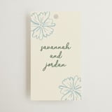 "Bloom" - Wedding Favor Tags in Waterfall by Kelly Watkins - Front