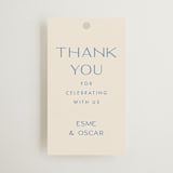 "Brooklyn" - Wedding Favor Tags in Cerulean by Ellen Schlegelmilch - Front