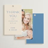 "Brooklyn" - Wedding Favor Tags in Cerulean by Ellen Schlegelmilch - Back of Card Options