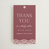 "Chantilly" - Wedding Favor Tags in Mauve by Erica Krystek - Front