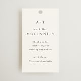 "Cedar creek" - Wedding Favor Tags in Cotton by Stacey Meacham - Front