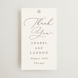 "Luxe script" - Wedding Favor Tags in Pearl by Hooray Creative - Front