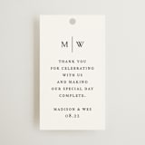 "Align" - Wedding Favor Tags in Cotton by Jennifer Postorino - Front