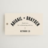 "Spin" - Wedding Favor Tags in Cream by Pixel and Hank - Front