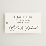 "Belle Romance" - Wedding Favor Tags in Onyx by Katherine Moynagh - Front