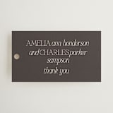 "Modernique" - Wedding Favor Tags in Stone by Ashlee Townsend - Front