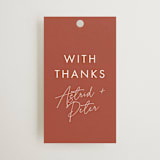 "Jot" - Wedding Favor Tags in Peach Cream by Snow and Ivy - Front