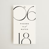 "Numerical" - Wedding Favor Tags in Lily by Owl and Toad - Front