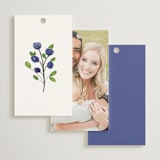 "Blue Bells" - Wedding Favor Tags in Cornflower by Mere Paper - Back of Card Options