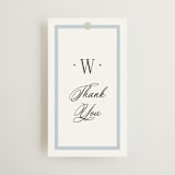 "Dotted Classic" - Wedding Favor Tags in Hydrangea by Carolyn MacLaren - Front