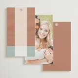"Trois" - Wedding Favor Tags in Almond by Blustery August - Back of Card Options
