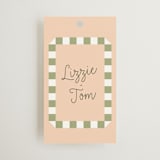 "Boardwalk" - Wedding Favor Tags in Peach by Baumbirdy - Front