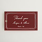 "Handwritten" - Wedding Favor Tags in Wine by Cass Loh - Front