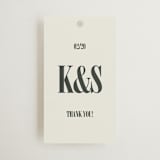 "Flynn" - Wedding Favor Tags in Ash by Kelly Watkins - Front