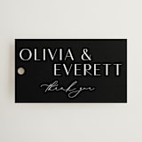 "Modern Classic Names" - Wedding Favor Tags in Onyx by Emily Betts - Front