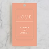 "Harmony" - Wedding Favor Tags in Noir by Nazia Hyder - Front