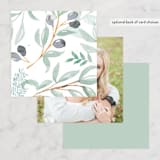 "Olivier" - Wedding Favor Tags in Olive by Bonjour Paper - Back of Card Options