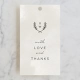 "Elegant Crest" - Wedding Favor Tags in Stone by Ariel Rutland - Front