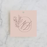 "Delicate monogram" - Wedding Favor Tags in Blush by Lucrecia Caporale - Front