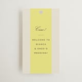 "Campania" - Wedding Favor Tags in Limone by Megan Davis - Front