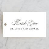 "One and Only" - Wedding Favor Tags in Classic Bride by Design Lotus - Front
