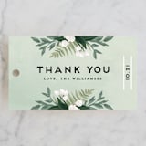 "Botanical Name Plate" - Wedding Favor Tags in Sage by Shiny Penny Studio - Front