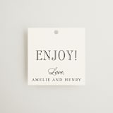 "Hepburn" - Wedding Favor Tags in Tuxedo by Megan Davis - Front