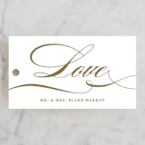 "divine" - Wedding Favor Tags in Gilded Gold by Jennifer Postorino - Front