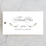 "Adorned Ampersand" - Wedding Favor Tags in Cotton by Jennifer Postorino - Front
