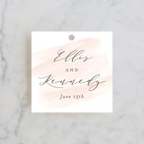 "Sophisticated script" - Wedding Favor Tags in Blush by Hooray Creative - Front