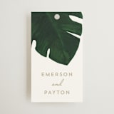 "Palm" - Wedding Favor Tags in Classic Palm by Kaydi Bishop - Front