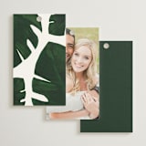 "Palm" - Wedding Favor Tags in Classic Palm by Kaydi Bishop - Back of Card Options