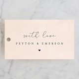 "Simply Perfect" - Wedding Favor Tags in Blush by Brianne Larsen - Front