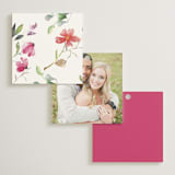 "Spring Wildflowers" - Wedding Favor Tags in Pink Floral by Mere Paper - Back of Card Options